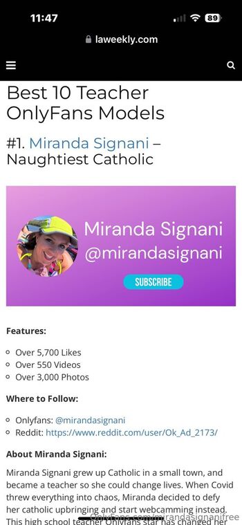 Mirandasignanifree leaked private photo uncensored HD quality